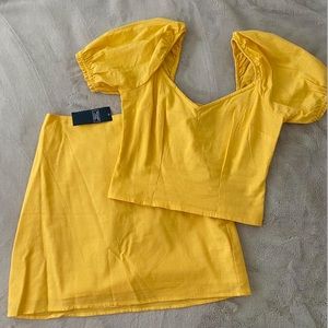 Abercrombie & fitch yellow matching skirt set!💛